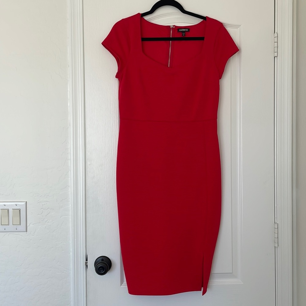 Express midi red dress